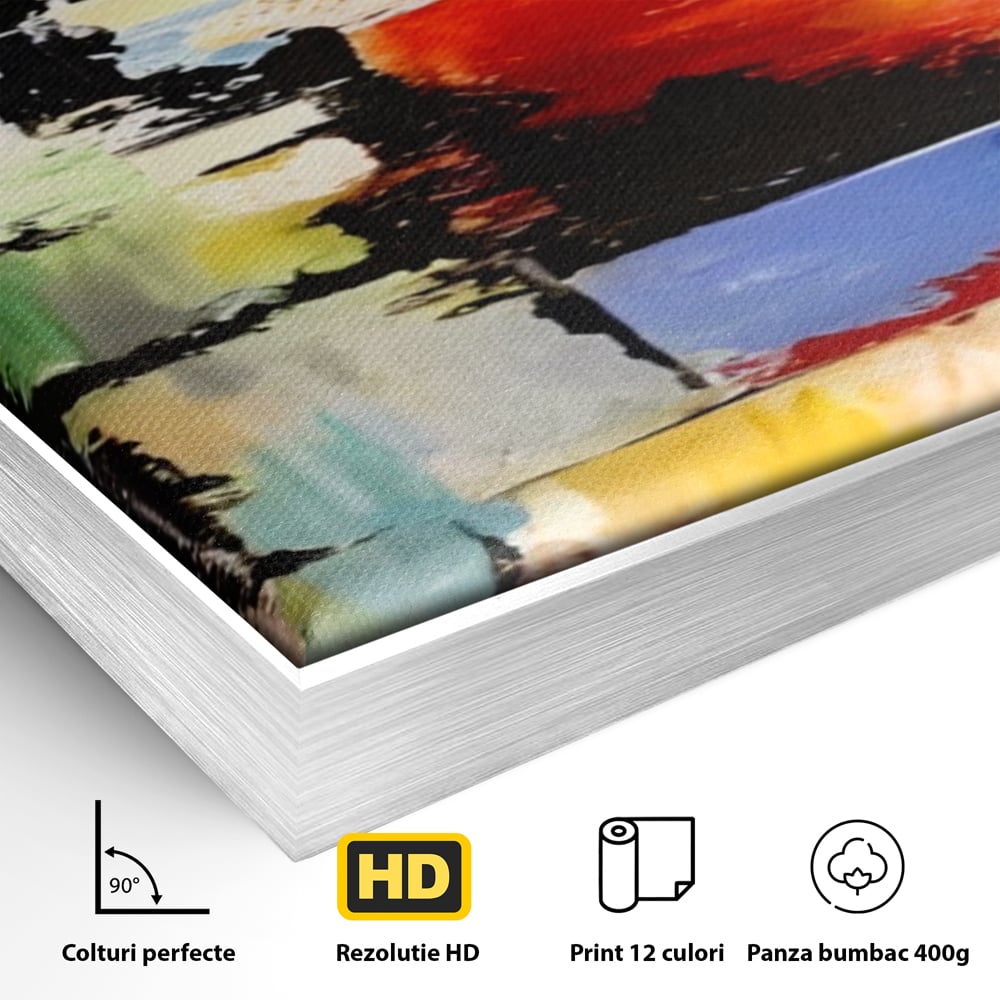 Tablou Canvas Premium LuxCanva® A1311, Paleta De Culori , Living, Abstract, Multicolor, Amestec De Culori, Galerie De Arta, Culori Vibrante