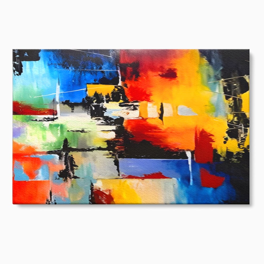 Tablou Canvas Premium LuxCanva® A1311, Paleta De Culori , Living, Abstract, Multicolor, Amestec De Culori, Galerie De Arta, Culori Vibrante
