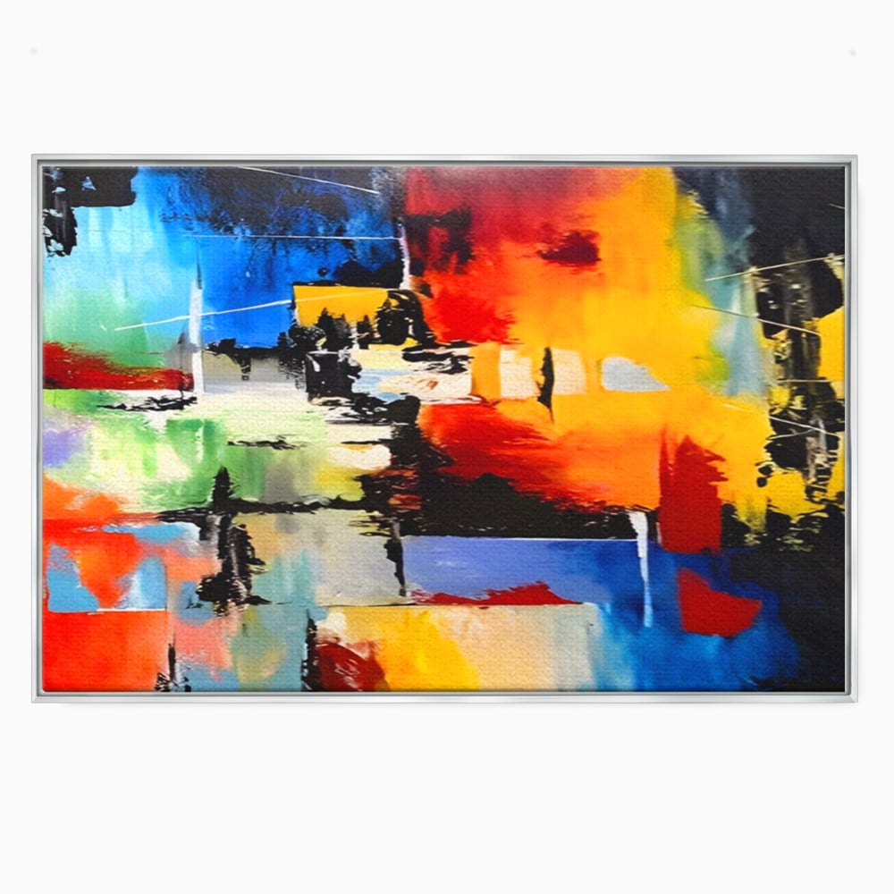 Tablou Canvas Premium LuxCanva® A1311, Paleta De Culori , Living, Abstract, Multicolor, Amestec De Culori, Galerie De Arta, Culori Vibrante