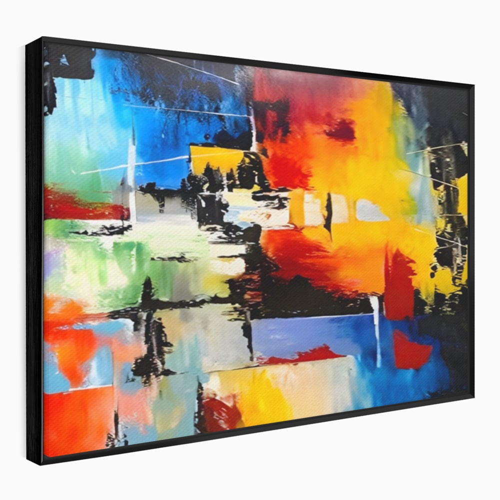 Tablou Canvas Premium LuxCanva® A1311, Paleta De Culori , Living, Abstract, Multicolor, Amestec De Culori, Galerie De Arta, Culori Vibrante