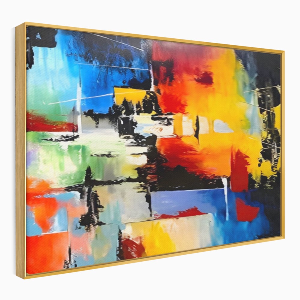 Tablou Canvas Premium LuxCanva® A1311, Paleta De Culori , Living, Abstract, Multicolor, Amestec De Culori, Galerie De Arta, Culori Vibrante