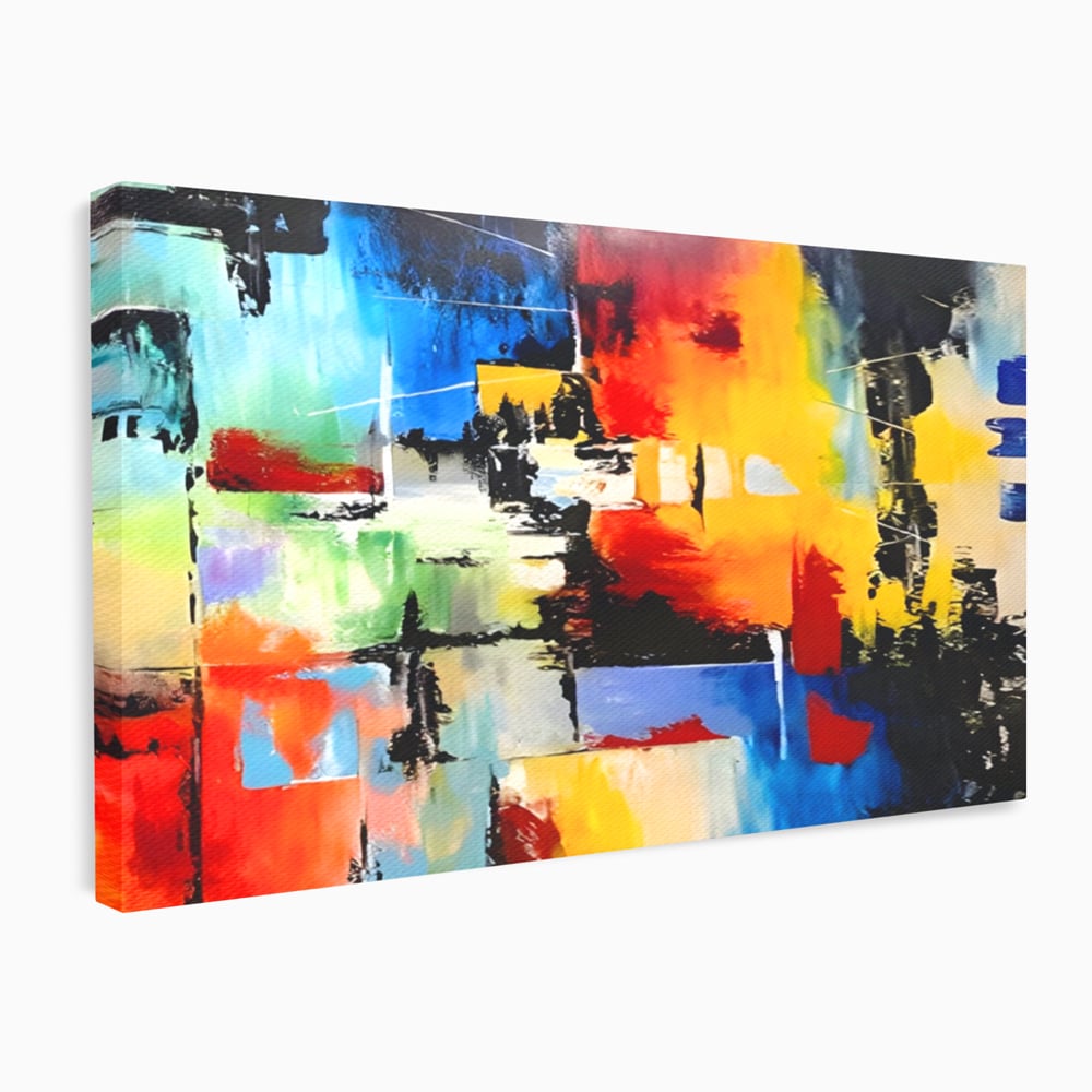 Tablou Canvas Premium LuxCanva® A1311, Paleta De Culori , Living, Abstract, Multicolor, Amestec De Culori, Galerie De Arta, Culori Vibrante