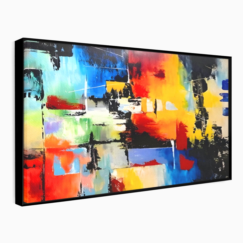 Tablou Canvas Premium LuxCanva® A1311, Paleta De Culori , Living, Abstract, Multicolor, Amestec De Culori, Galerie De Arta, Culori Vibrante