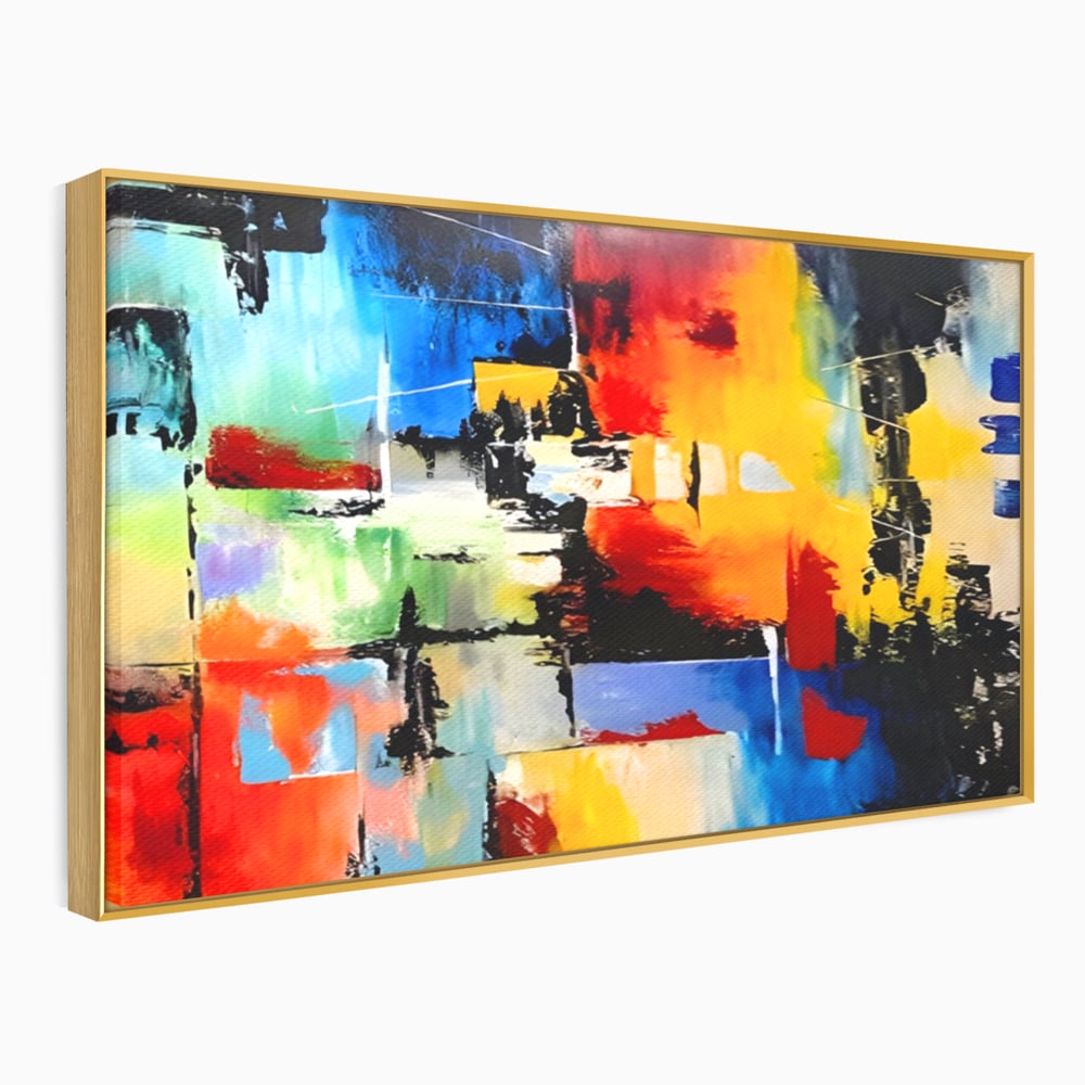 Tablou Canvas Premium LuxCanva® A1311, Paleta De Culori , Living, Abstract, Multicolor, Amestec De Culori, Galerie De Arta, Culori Vibrante