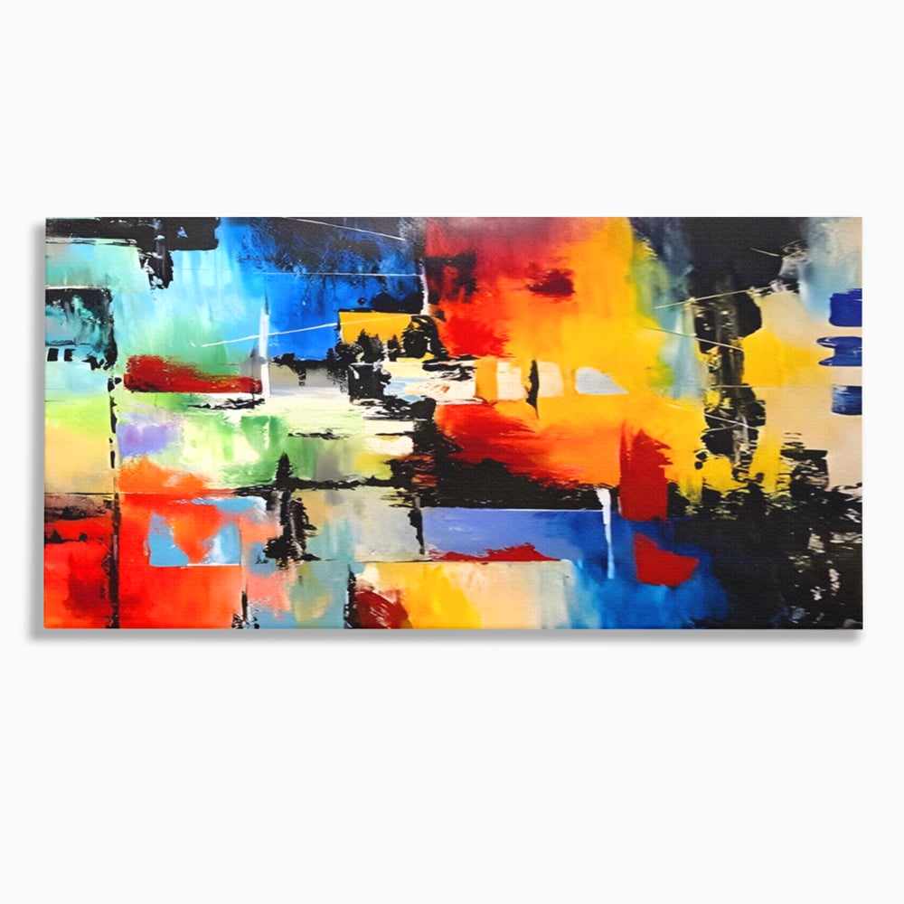 Tablou Canvas Premium LuxCanva® A1311, Paleta De Culori , Living, Abstract, Multicolor, Amestec De Culori, Galerie De Arta, Culori Vibrante