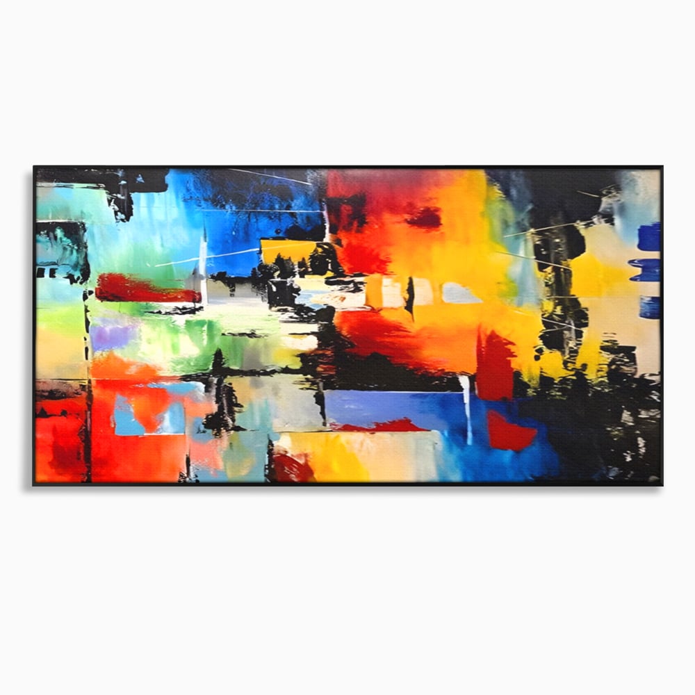 Tablou Canvas Premium LuxCanva® A1311, Paleta De Culori , Living, Abstract, Multicolor, Amestec De Culori, Galerie De Arta, Culori Vibrante