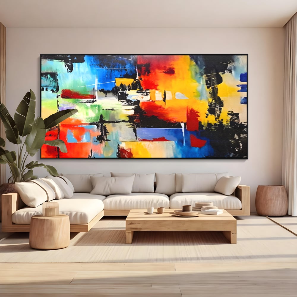 Tablou Canvas Premium LuxCanva® A1311, Paleta De Culori , Living, Abstract, Multicolor, Amestec De Culori, Galerie De Arta, Culori Vibrante