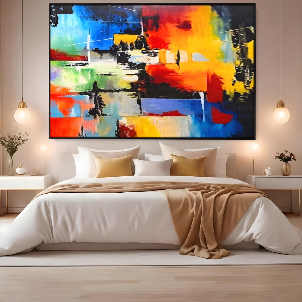 Tablou Canvas Premium LuxCanva® A1311, Paleta De Culori , Living, Abstract, Multicolor, Amestec De Culori, Galerie De Arta, Culori Vibrante