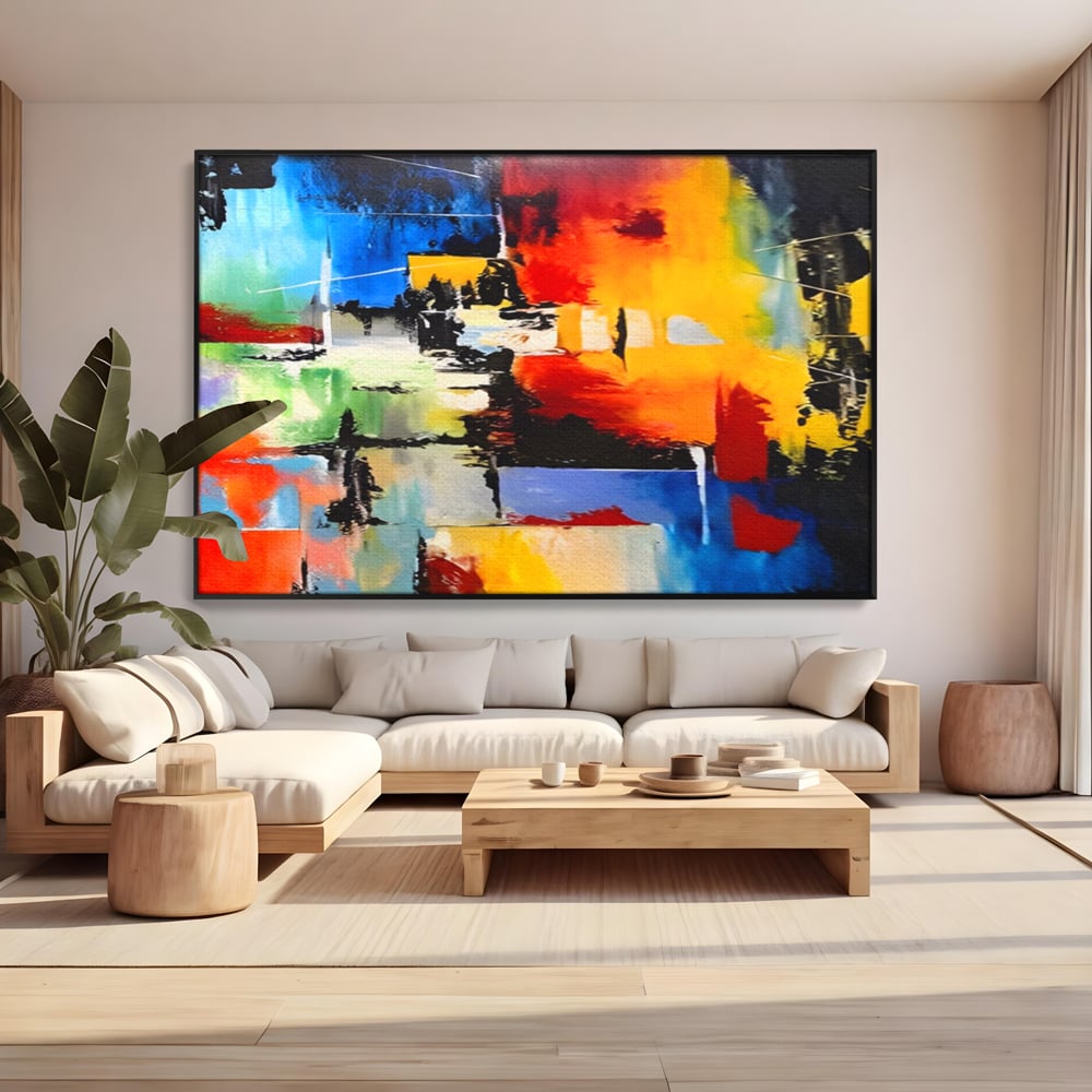 Tablou Canvas Premium LuxCanva® A1311, Paleta De Culori , Living, Abstract, Multicolor, Amestec De Culori, Galerie De Arta, Culori Vibrante