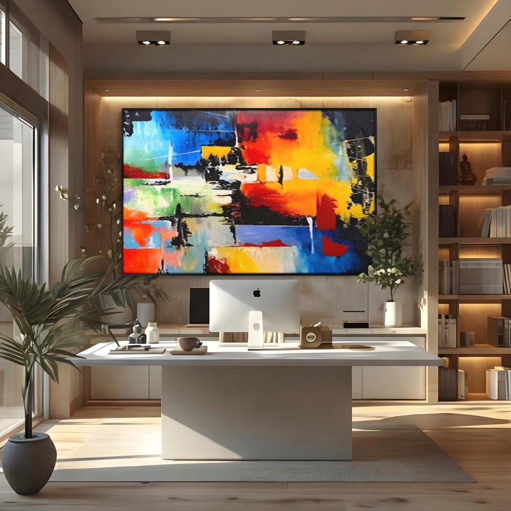 Tablou Canvas Premium LuxCanva® A1311, Paleta De Culori , Living, Abstract, Multicolor, Amestec De Culori, Galerie De Arta, Culori Vibrante