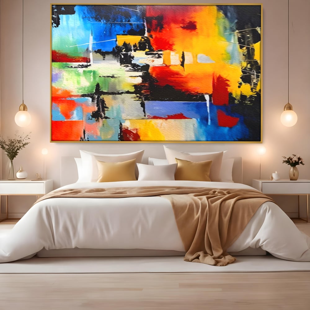 Tablou Canvas Premium LuxCanva® A1311, Paleta De Culori , Living, Abstract, Multicolor, Amestec De Culori, Galerie De Arta, Culori Vibrante