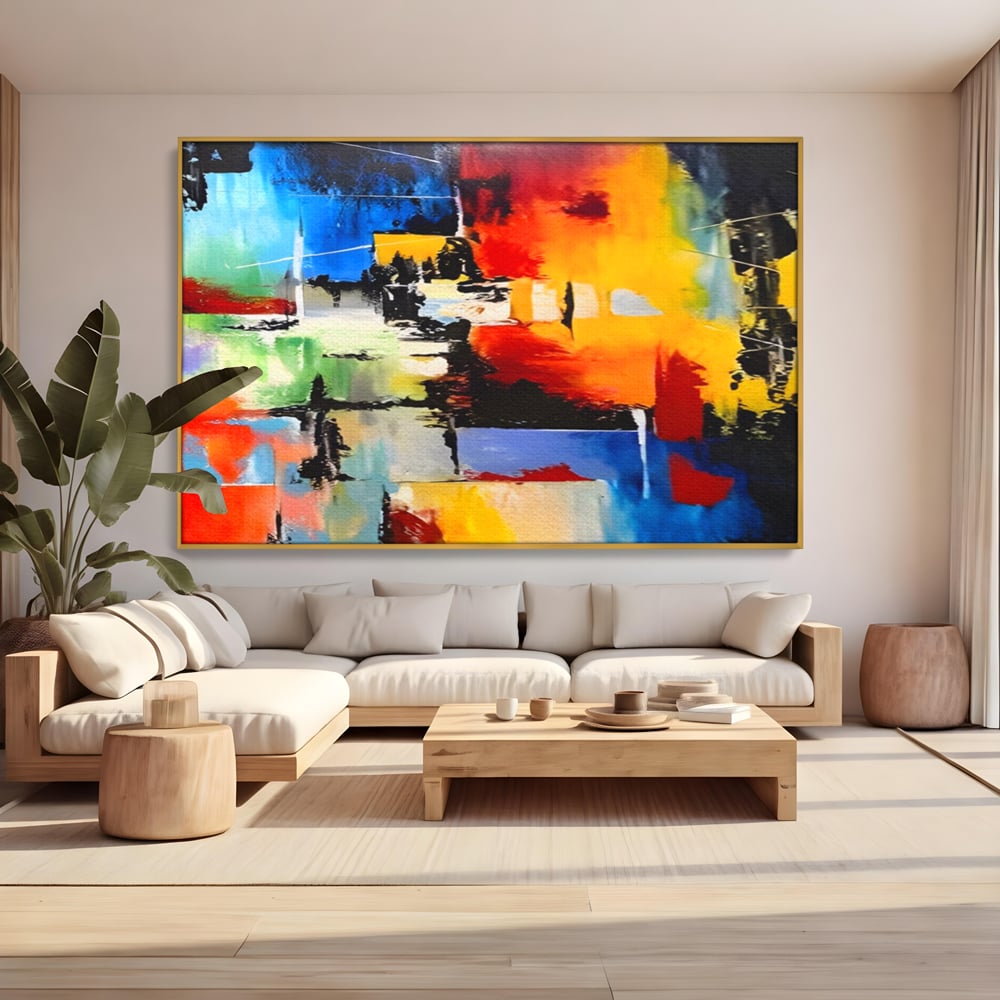 Tablou Canvas Premium LuxCanva® A1311, Paleta De Culori , Living, Abstract, Multicolor, Amestec De Culori, Galerie De Arta, Culori Vibrante