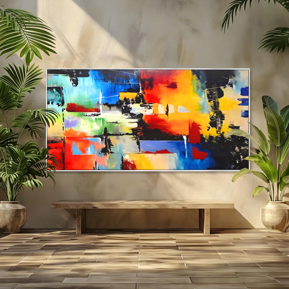 Tablou Canvas Premium LuxCanva® A1311, Paleta De Culori , Living, Abstract, Multicolor, Amestec De Culori, Galerie De Arta, Culori Vibrante