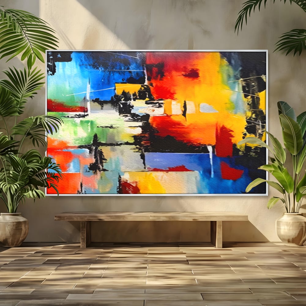 Tablou Canvas Premium LuxCanva® A1311, Paleta De Culori , Living, Abstract, Multicolor, Amestec De Culori, Galerie De Arta, Culori Vibrante