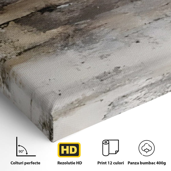 Leinwandbilder Premium LuxCanva® A1312, Abstrakt Grau, Wohnen, Grau, Dekorativ, Schlafzimmer, Bronze, Lebendige Farben