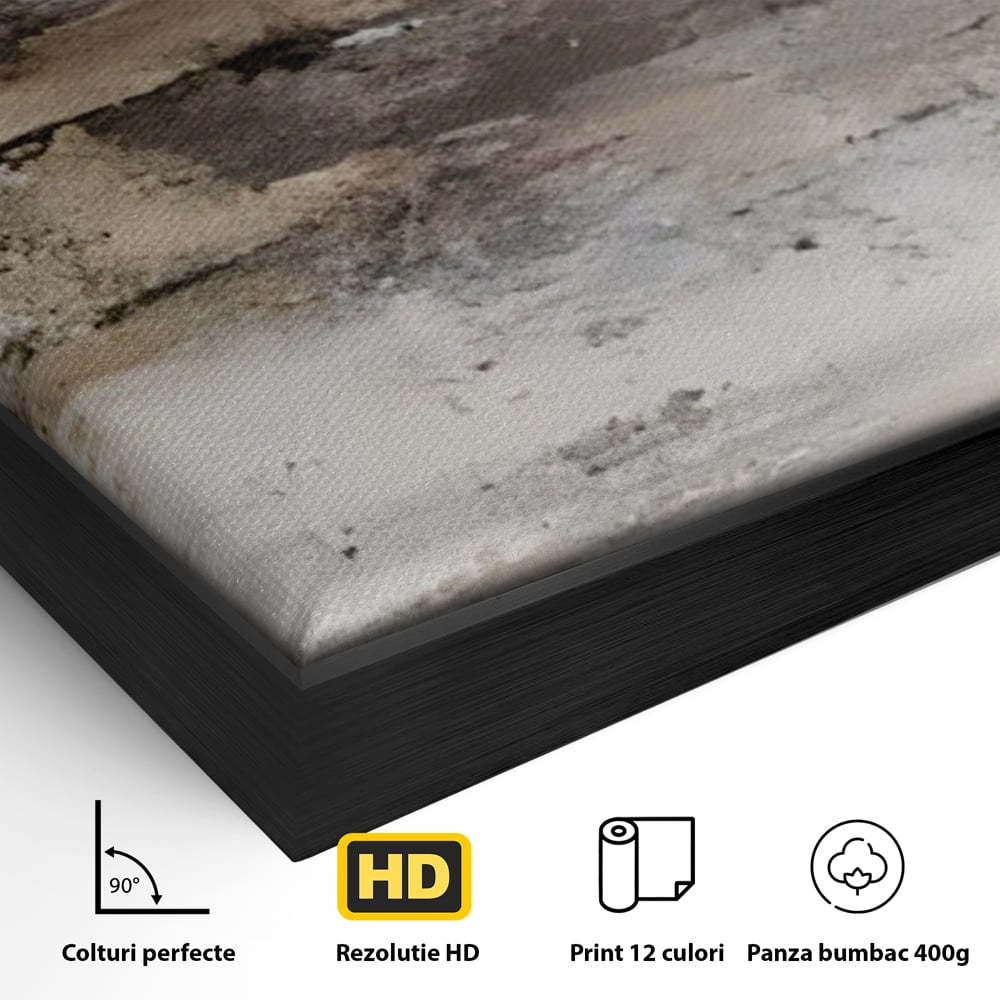 Leinwandbilder Premium LuxCanva® A1312, Abstrakt Grau, Wohnen, Grau, Dekorativ, Schlafzimmer, Bronze, Lebendige Farben