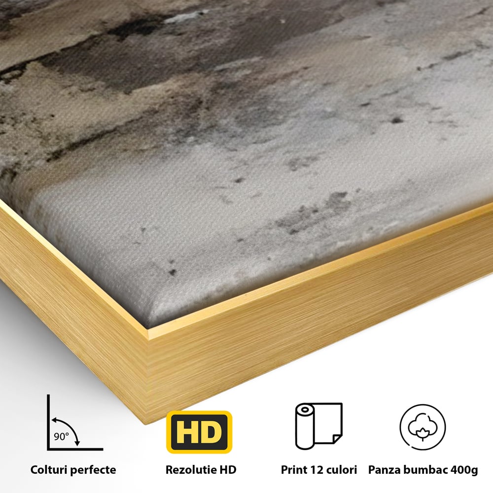 Leinwandbilder Premium LuxCanva® A1312, Abstrakt Grau, Wohnen, Grau, Dekorativ, Schlafzimmer, Bronze, Lebendige Farben