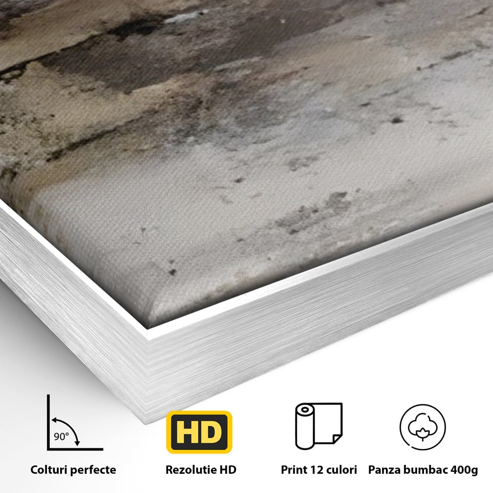 Leinwandbilder Premium LuxCanva® A1312, Abstrakt Grau, Wohnen, Grau, Dekorativ, Schlafzimmer, Bronze, Lebendige Farben
