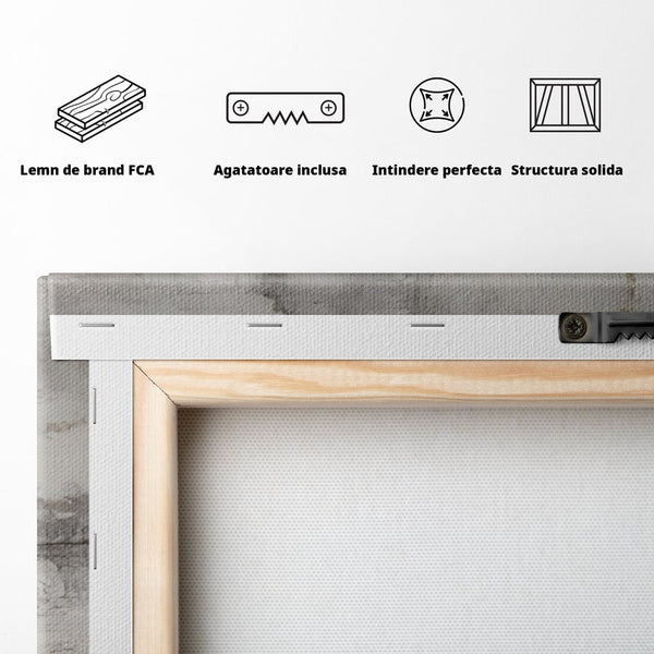 Leinwandbilder Premium LuxCanva® A1312, Abstrakt Grau, Wohnen, Grau, Dekorativ, Schlafzimmer, Bronze, Lebendige Farben