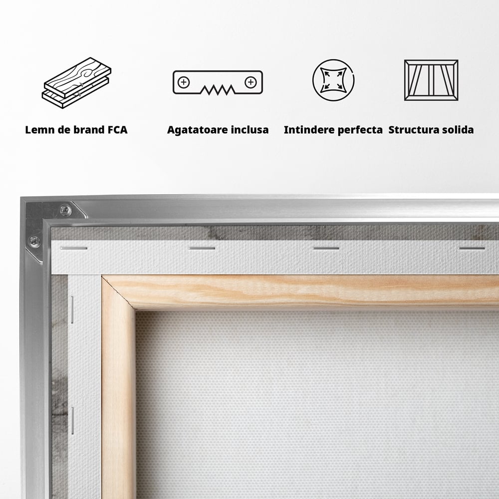 Leinwandbilder Premium LuxCanva® A1312, Abstrakt Grau, Wohnen, Grau, Dekorativ, Schlafzimmer, Bronze, Lebendige Farben