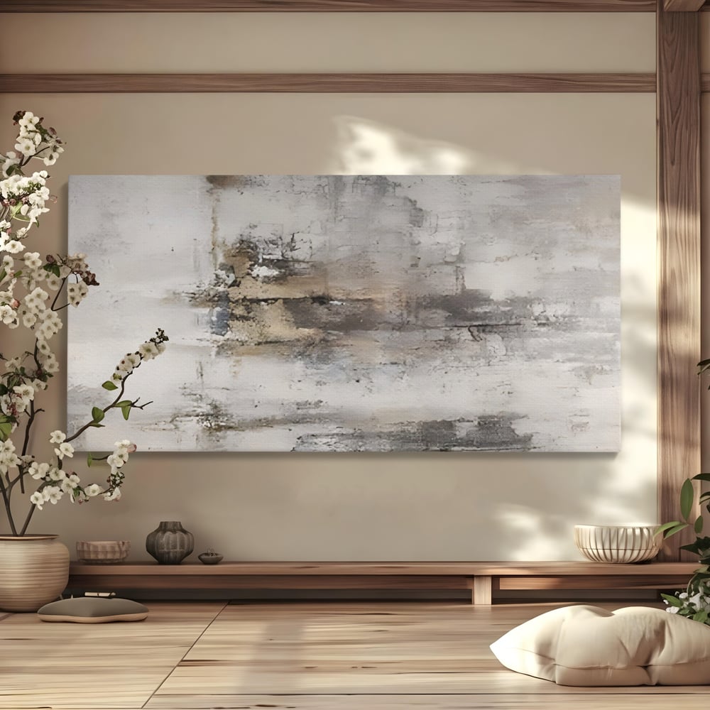 Leinwandbilder Premium LuxCanva® A1312, Abstrakt Grau, Wohnen, Grau, Dekorativ, Schlafzimmer, Bronze, Lebendige Farben