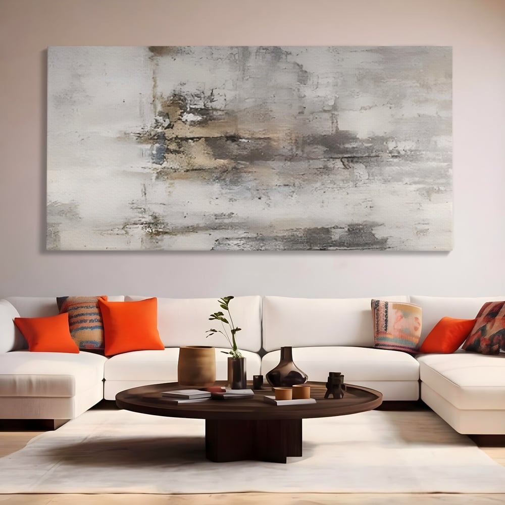 Leinwandbilder Premium LuxCanva® A1312, Abstrakt Grau, Wohnen, Grau, Dekorativ, Schlafzimmer, Bronze, Lebendige Farben
