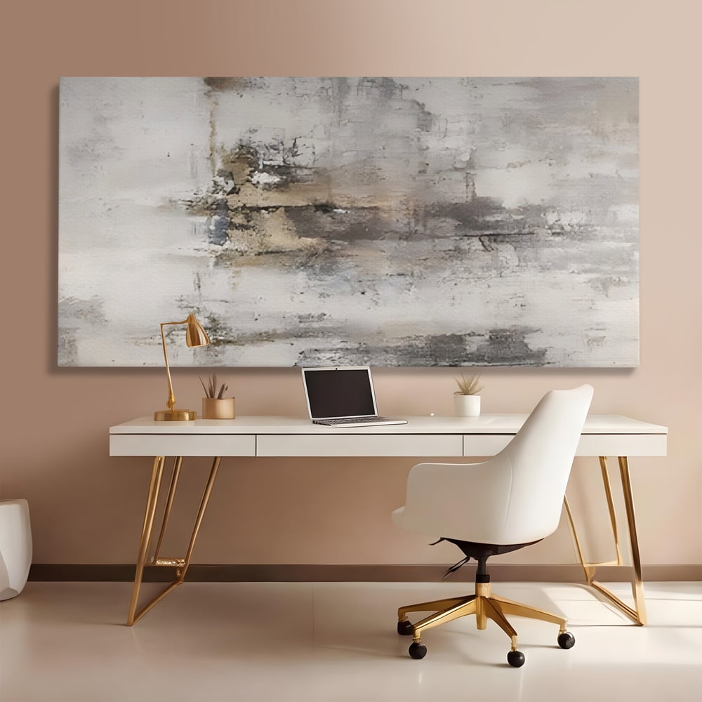 Leinwandbilder Premium LuxCanva® A1312, Abstrakt Grau, Wohnen, Grau, Dekorativ, Schlafzimmer, Bronze, Lebendige Farben