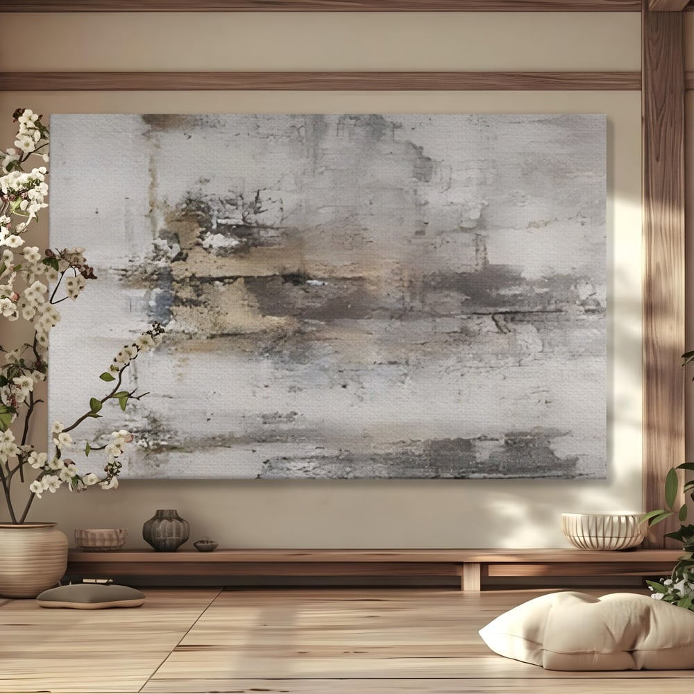 Leinwandbilder Premium LuxCanva® A1312, Abstrakt Grau, Wohnen, Grau, Dekorativ, Schlafzimmer, Bronze, Lebendige Farben