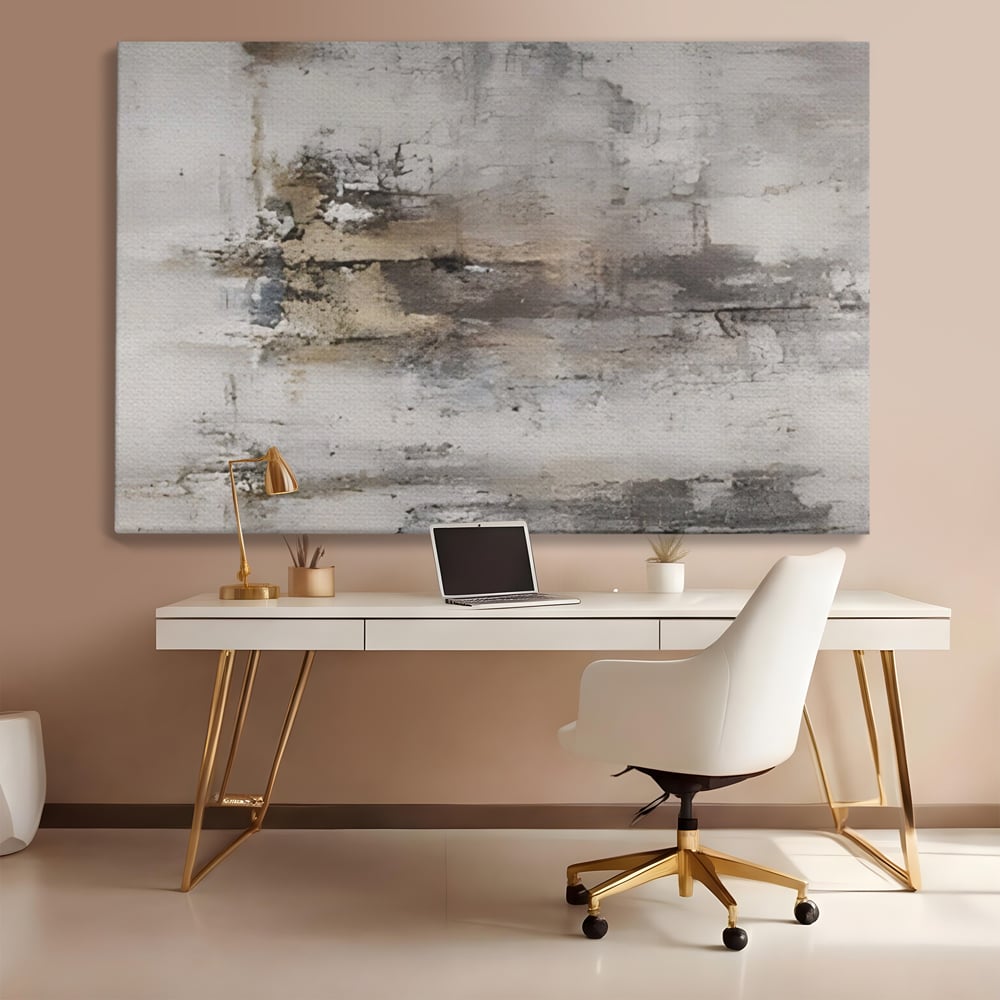Leinwandbilder Premium LuxCanva® A1312, Abstrakt Grau, Wohnen, Grau, Dekorativ, Schlafzimmer, Bronze, Lebendige Farben