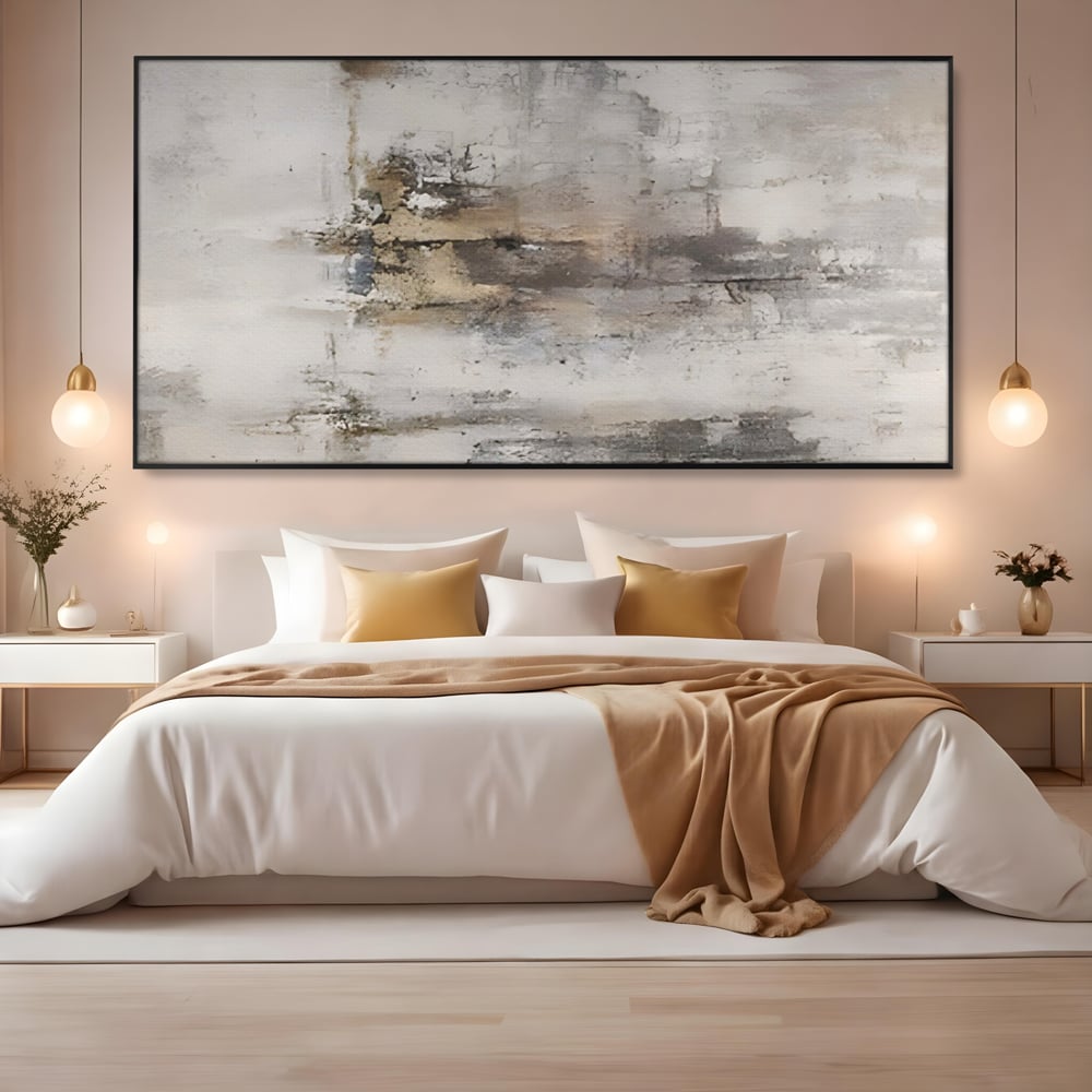 Leinwandbilder Premium LuxCanva® A1312, Abstrakt Grau, Wohnen, Grau, Dekorativ, Schlafzimmer, Bronze, Lebendige Farben