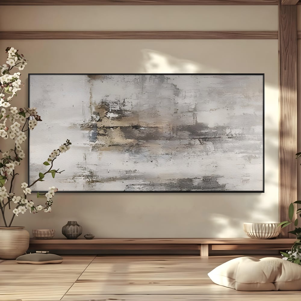 Leinwandbilder Premium LuxCanva® A1312, Abstrakt Grau, Wohnen, Grau, Dekorativ, Schlafzimmer, Bronze, Lebendige Farben