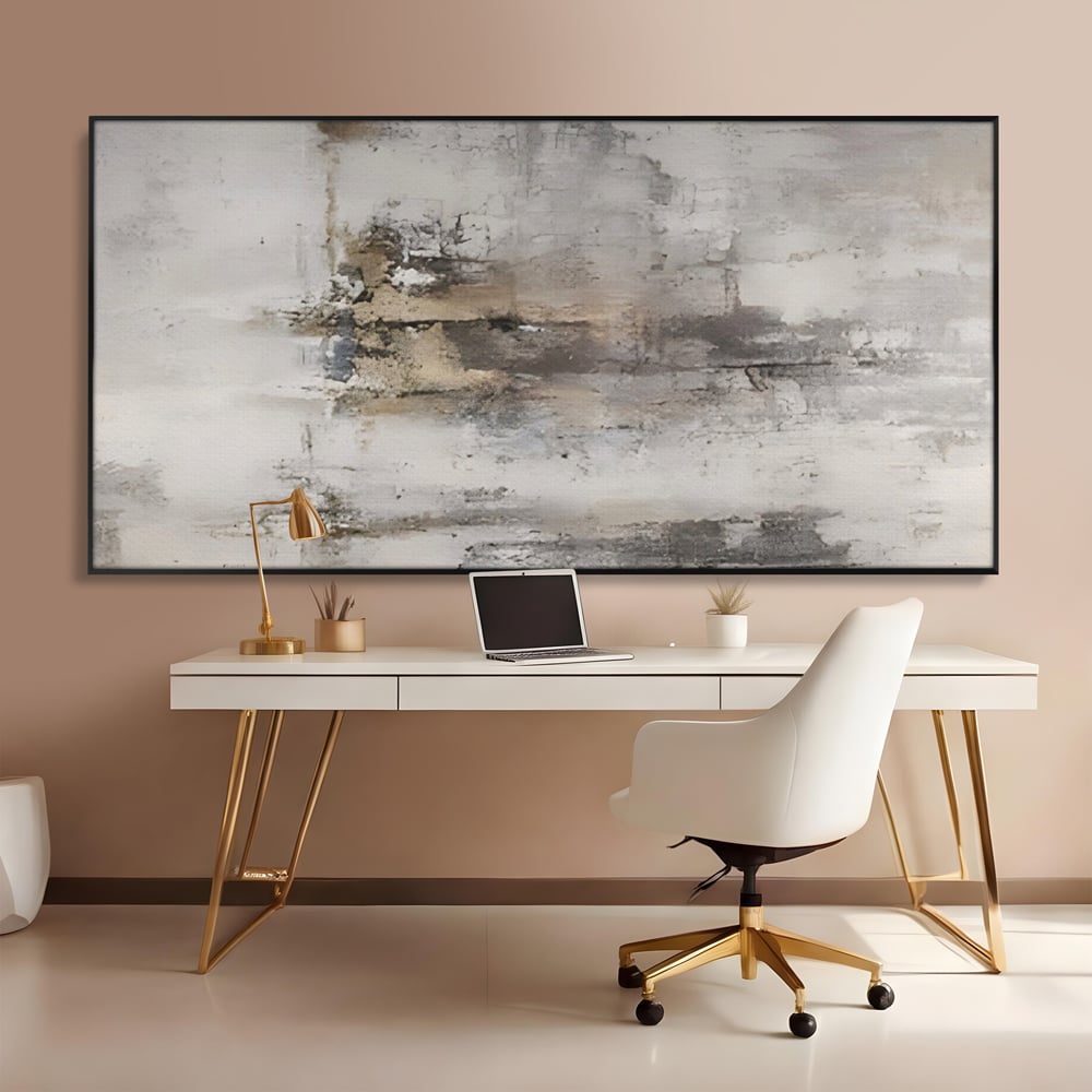 Leinwandbilder Premium LuxCanva® A1312, Abstrakt Grau, Wohnen, Grau, Dekorativ, Schlafzimmer, Bronze, Lebendige Farben