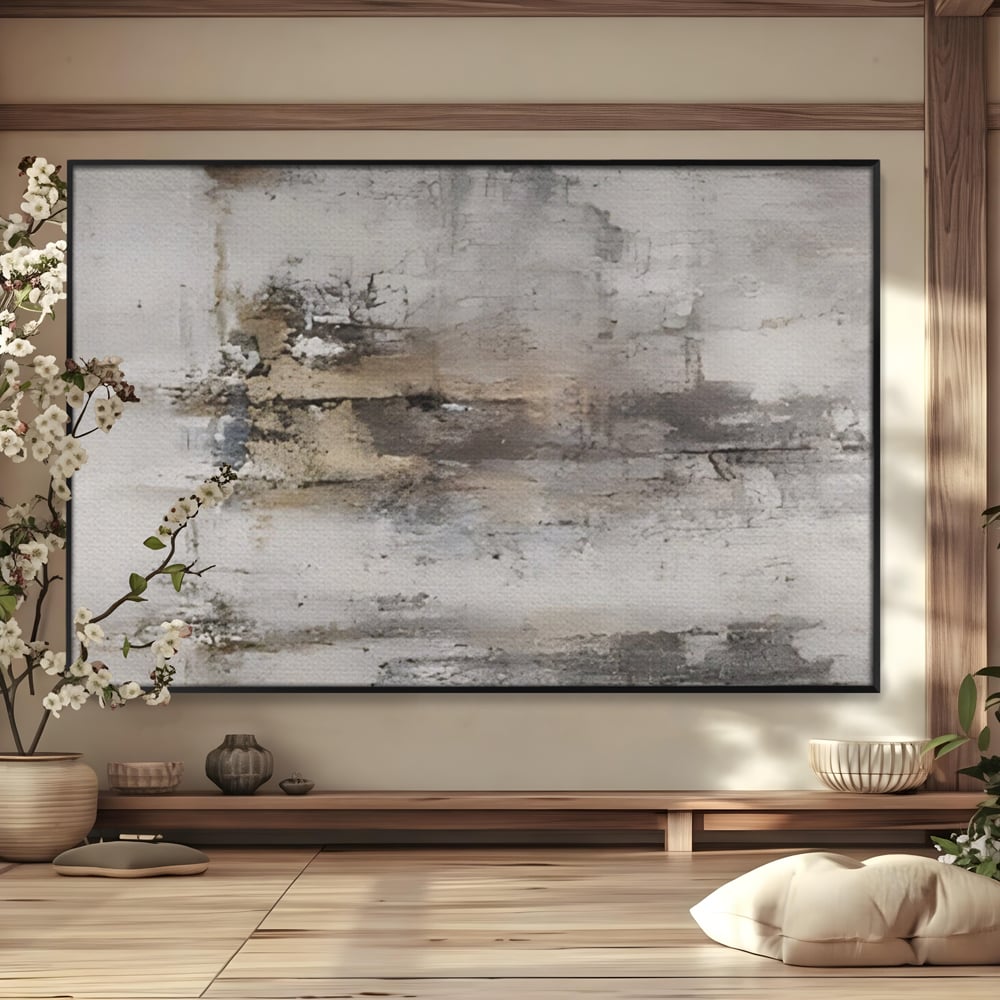 Leinwandbilder Premium LuxCanva® A1312, Abstrakt Grau, Wohnen, Grau, Dekorativ, Schlafzimmer, Bronze, Lebendige Farben