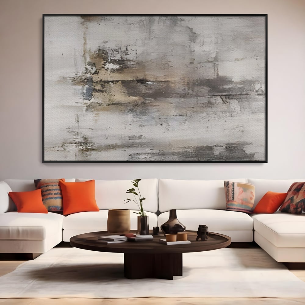 Leinwandbilder Premium LuxCanva® A1312, Abstrakt Grau, Wohnen, Grau, Dekorativ, Schlafzimmer, Bronze, Lebendige Farben