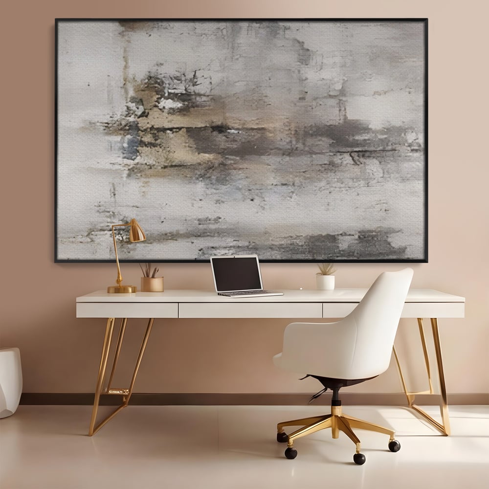 Leinwandbilder Premium LuxCanva® A1312, Abstrakt Grau, Wohnen, Grau, Dekorativ, Schlafzimmer, Bronze, Lebendige Farben