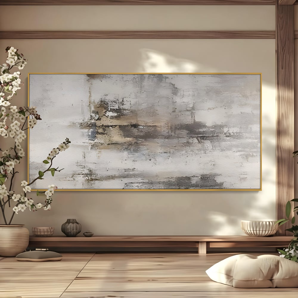 Leinwandbilder Premium LuxCanva® A1312, Abstrakt Grau, Wohnen, Grau, Dekorativ, Schlafzimmer, Bronze, Lebendige Farben