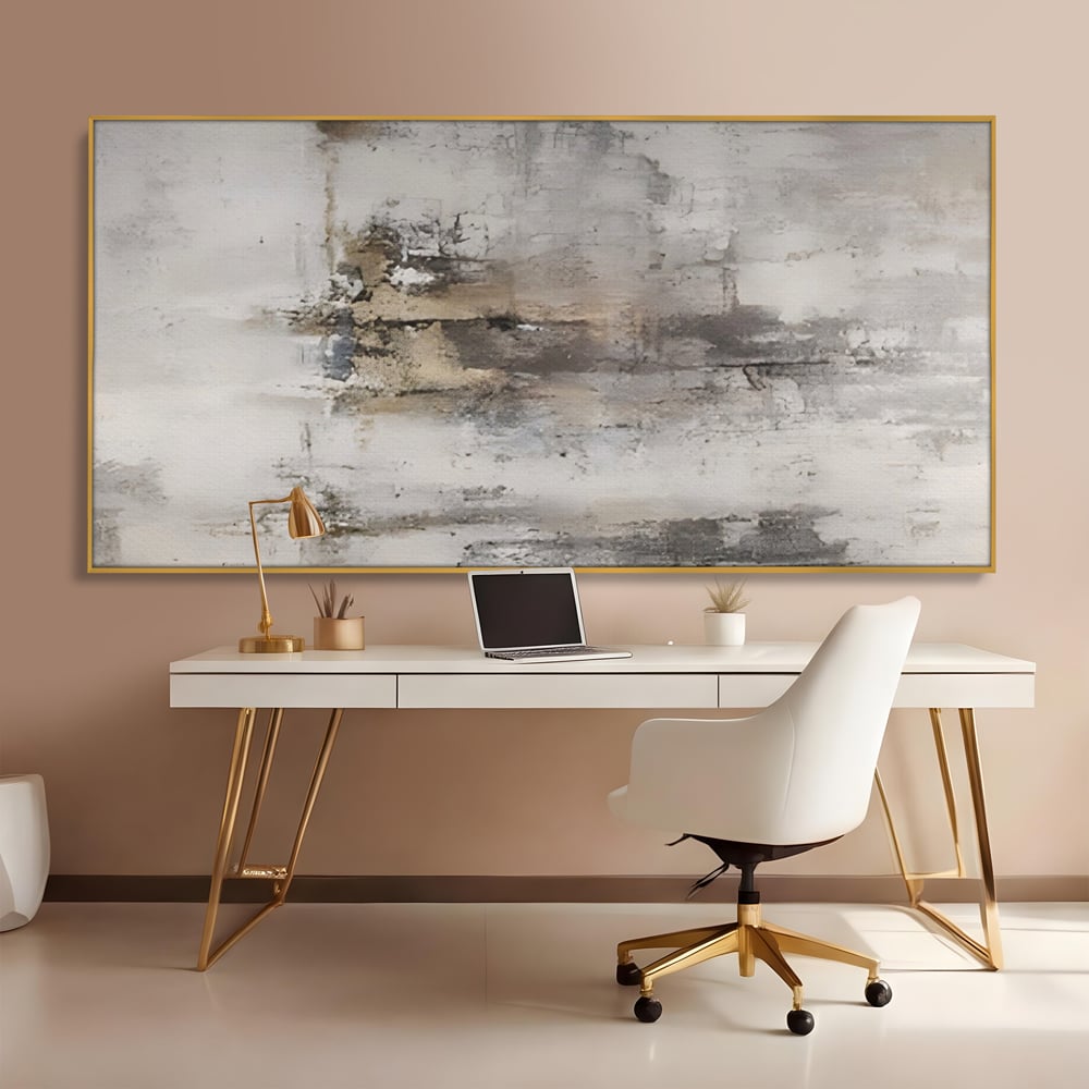Leinwandbilder Premium LuxCanva® A1312, Abstrakt Grau, Wohnen, Grau, Dekorativ, Schlafzimmer, Bronze, Lebendige Farben