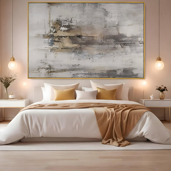 Leinwandbilder Premium LuxCanva® A1312, Abstrakt Grau, Wohnen, Grau, Dekorativ, Schlafzimmer, Bronze, Lebendige Farben