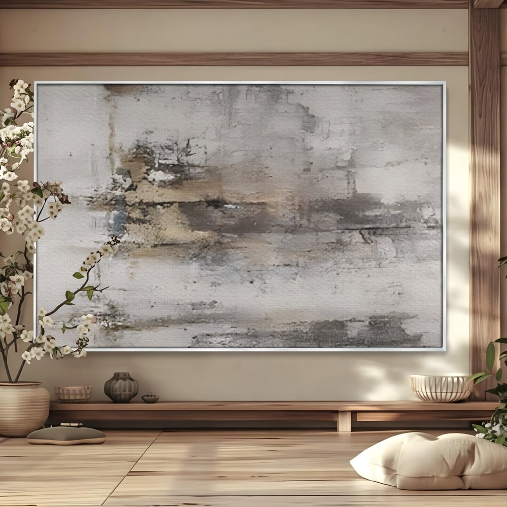 Leinwandbilder Premium LuxCanva® A1312, Abstrakt Grau, Wohnen, Grau, Dekorativ, Schlafzimmer, Bronze, Lebendige Farben