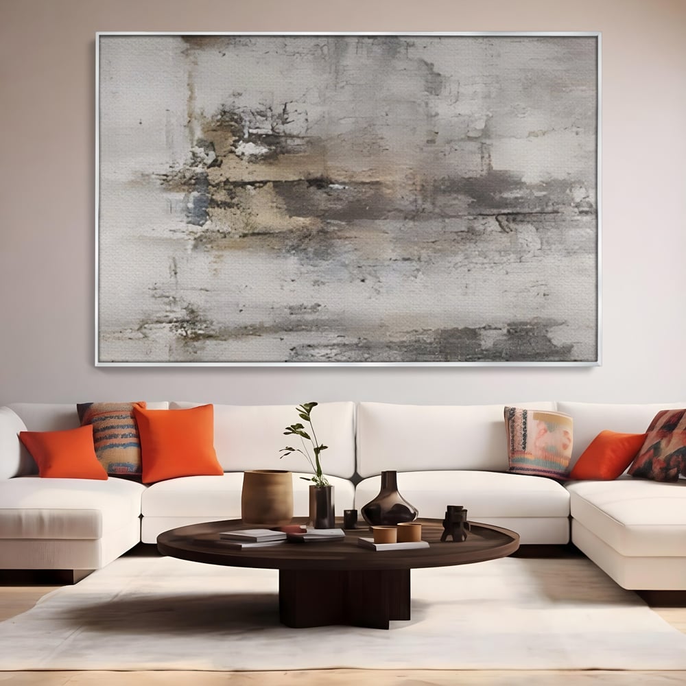 Leinwandbilder Premium LuxCanva® A1312, Abstrakt Grau, Wohnen, Grau, Dekorativ, Schlafzimmer, Bronze, Lebendige Farben