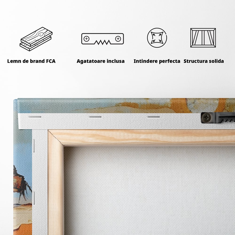 Tablou Canvas Premium LuxCanva® A1313, Plimbare Prin Desert , Living, Camile, Nisip, Soare, Sahara, Dormitor, Culori Vibrante