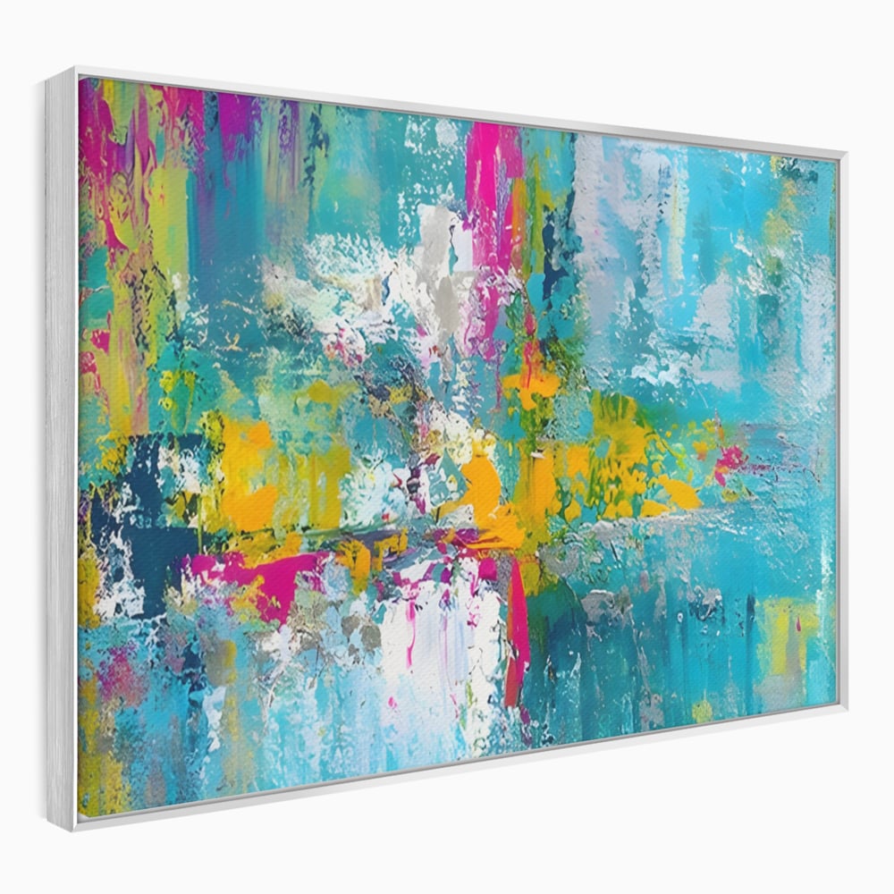 Tablou Canvas Premium LuxCanva® A1314, Modern Abstract , Living, Arta, Multicolor, Albastru, Dormitor, Culori Vibrante