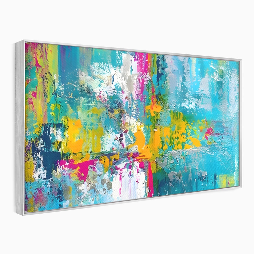 Tablou Canvas Premium LuxCanva® A1314, Modern Abstract , Living, Arta, Multicolor, Albastru, Dormitor, Culori Vibrante