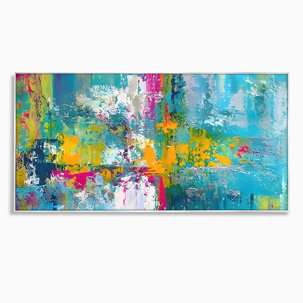 Tablou Canvas Premium LuxCanva® A1314, Modern Abstract , Living, Arta, Multicolor, Albastru, Dormitor, Culori Vibrante