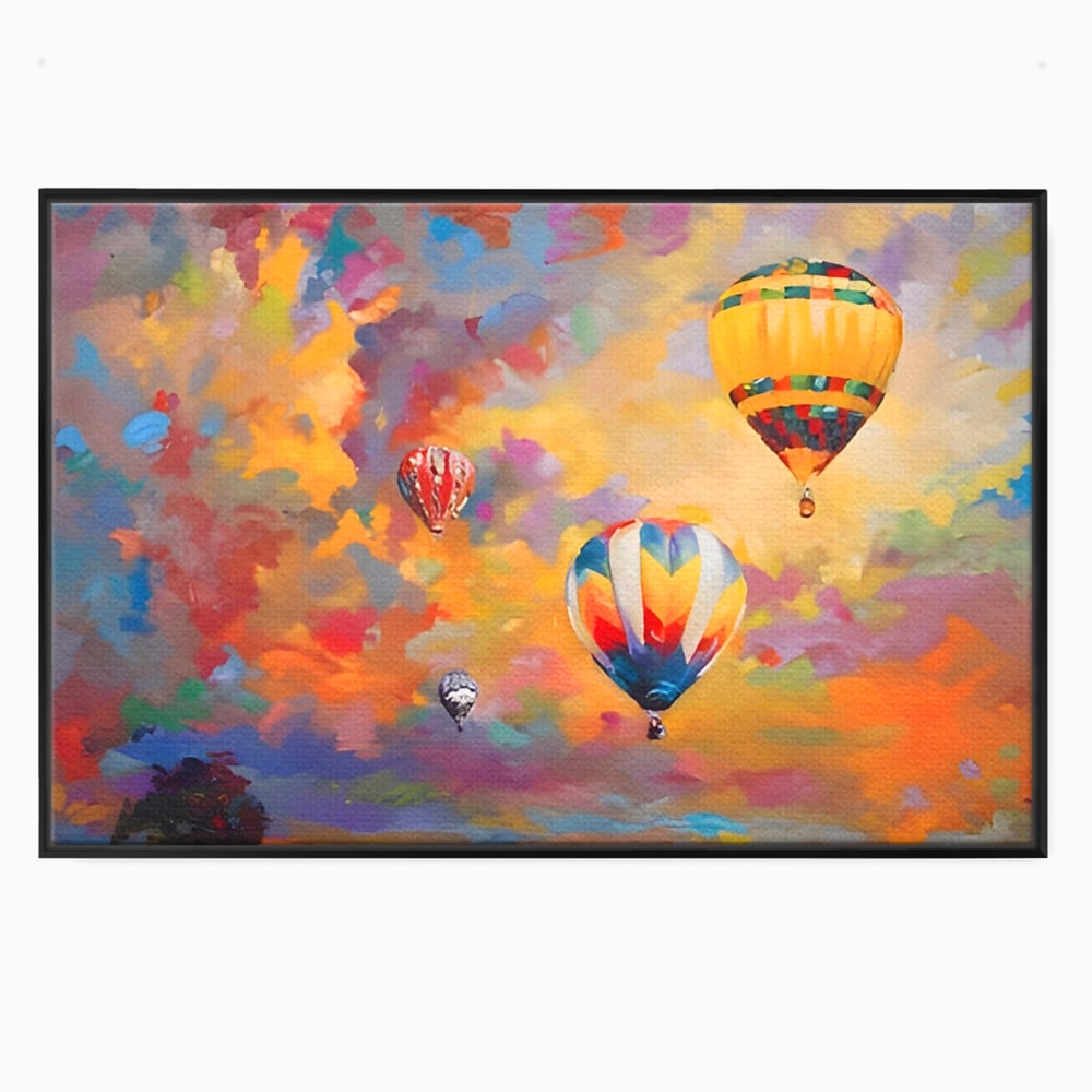 Tablou Canvas Premium LuxCanva® A1317, Baloane Cu Aer Cald , Living, Plimbare, Cer, Relaxare, Vacanta, Dormtior, Culori Vibrante