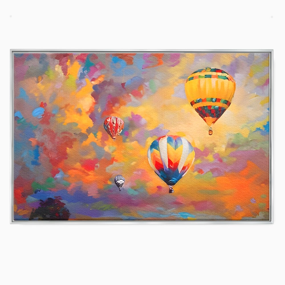 Tablou Canvas Premium LuxCanva® A1317, Baloane Cu Aer Cald , Living, Plimbare, Cer, Relaxare, Vacanta, Dormtior, Culori Vibrante