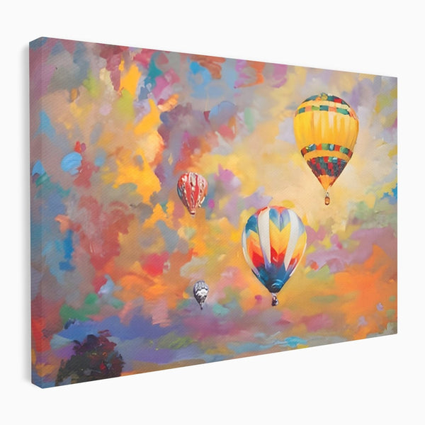 Tablou Canvas Premium LuxCanva® A1317, Baloane Cu Aer Cald , Living, Plimbare, Cer, Relaxare, Vacanta, Dormtior, Culori Vibrante