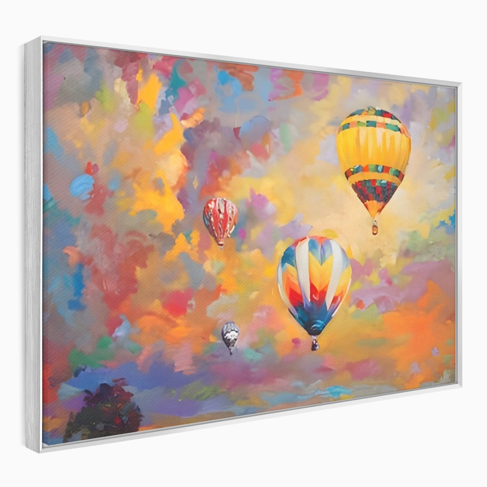 Tablou Canvas Premium LuxCanva® A1317, Baloane Cu Aer Cald , Living, Plimbare, Cer, Relaxare, Vacanta, Dormtior, Culori Vibrante