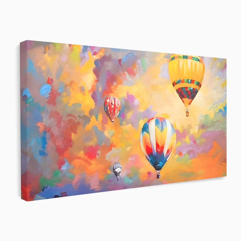 Tablou Canvas Premium LuxCanva® A1317, Baloane Cu Aer Cald , Living, Plimbare, Cer, Relaxare, Vacanta, Dormtior, Culori Vibrante