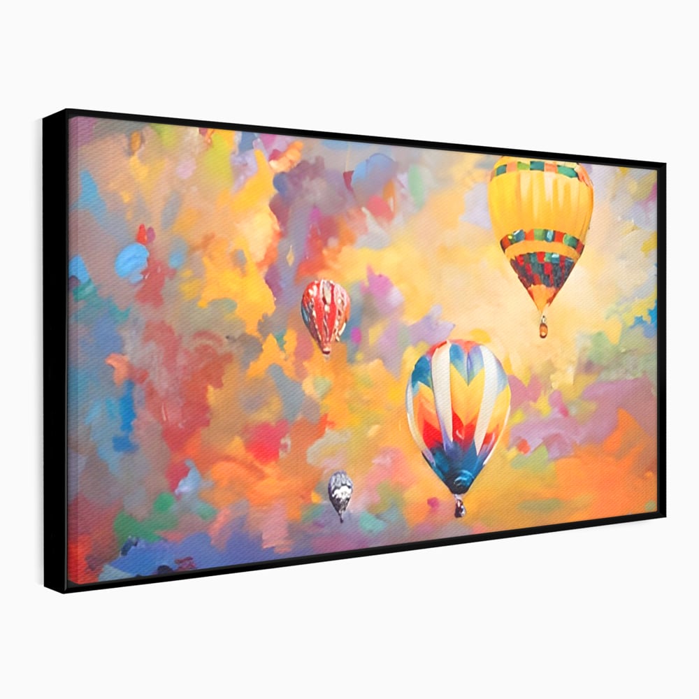 Tablou Canvas Premium LuxCanva® A1317, Baloane Cu Aer Cald , Living, Plimbare, Cer, Relaxare, Vacanta, Dormtior, Culori Vibrante